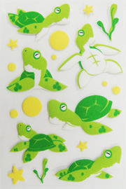3D Dimensionale Stickers van het Babyplakboek, Groene Schildpad Kleine Dierlijke Stickers